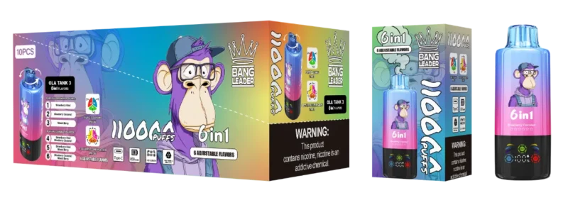 Vape 110k Bang Leader Disposable Strawberry Kiwi Blueberry Coconut Mixed Berry Device