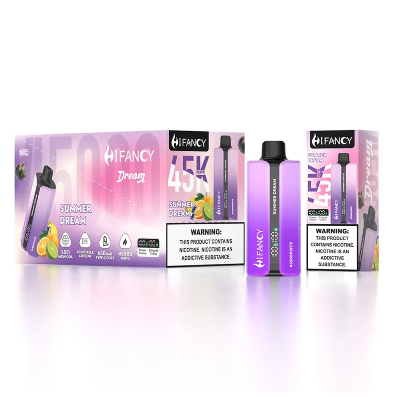 Suvaper Hifancy Dream 45000 Puff 45k Summer Dreamgrapeorangelemonredbull Disposable Vape Device