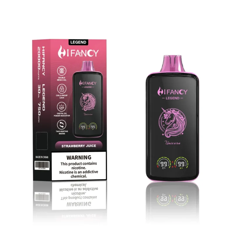 Suvaper Hifancy Legend 20000 Puff 20k Vape Strawberry Juice Disposable Device