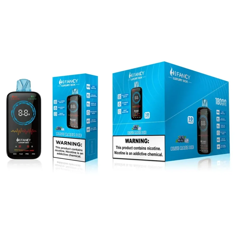 Suvaper Hifancy Lucury Box 18k Puff Vape Blue Razz Ice.webp Urządzenie jednorazowego użytku