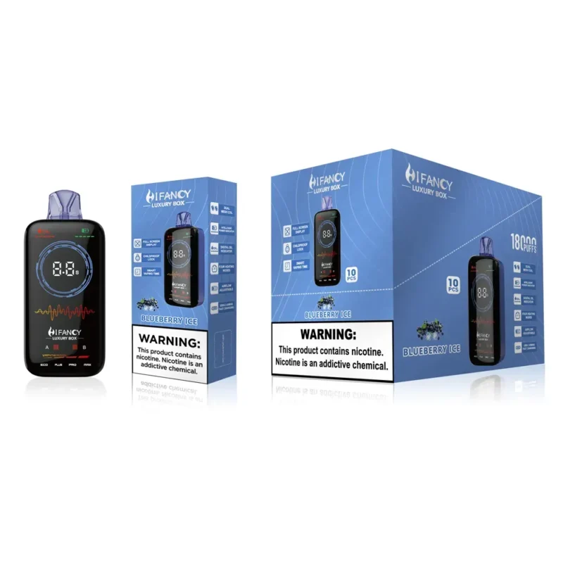 Suvaper Hifancy Lucury Box 18k Puff Vape Blueberry Ice.webp Urządzenie jednorazowego użytku