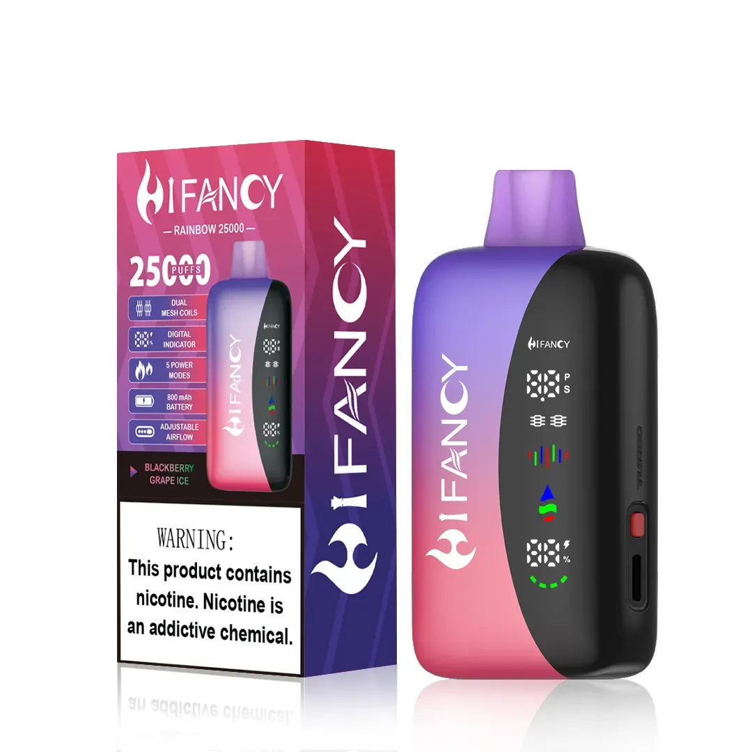 Suvaper Hifancy Rainbow 25k Puff Blackberry Grape Ice.webp Disposable Vape Device