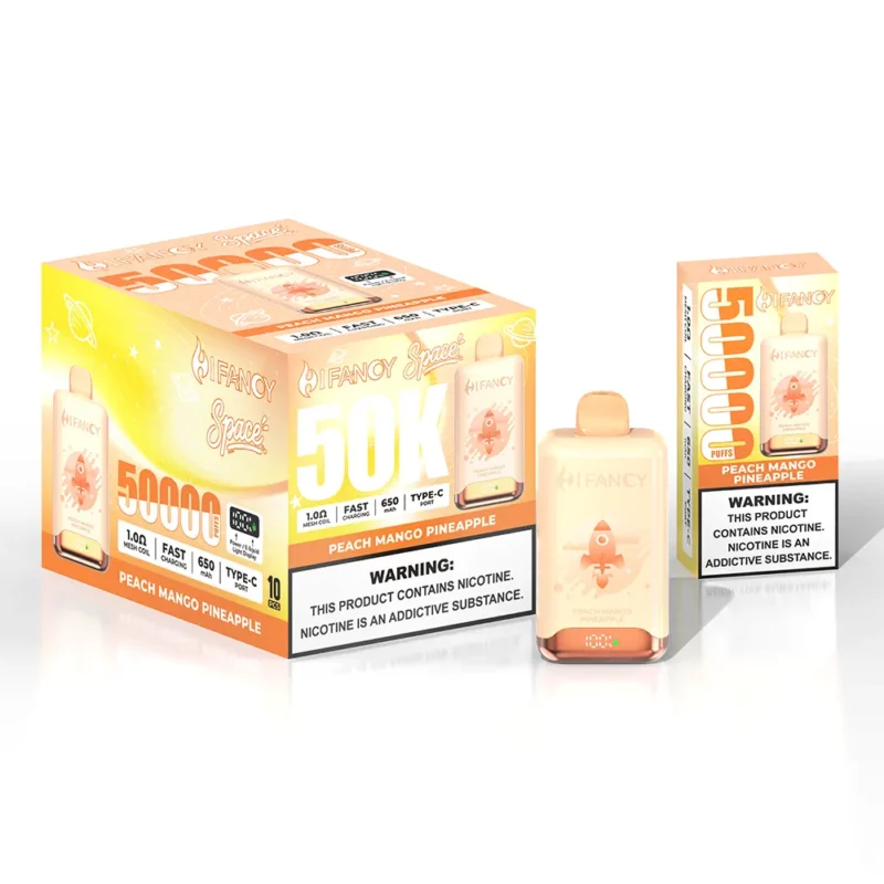 Suvaper Hifancy Space 50k Puff Vape Peach Mango Pineapple Disposable Device