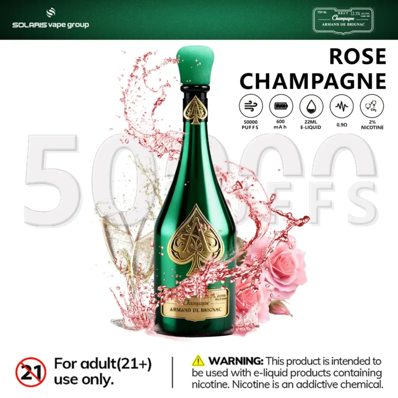 Suvaper Ace Of Spades Champagne Armand De Brignac 50000 50k Puffs Disposable Vape 09 Device