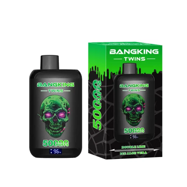Suvaper Bang King Twins 50000 50k Puff Dual Flavor Disposable E Cigarette 2 In 1 Vapes With Double Lime Ice Aloe Vera Va