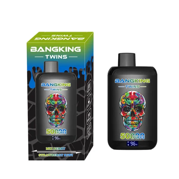 Suvaper Bang King Twins 50000 50k Puff Dual Flavor Disposable E Cigarette 2 In 1 Vapes With Mix Berry Strawberry Kiwi Va