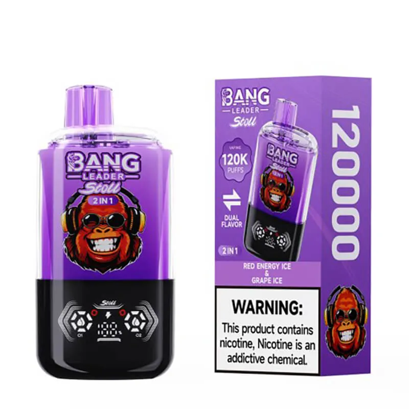 Suvaper Bang Leader Stoll 120k Red Energy Ice Grape Disposable Vape Device