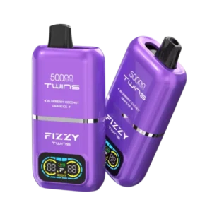 Suvaper Fizzy Twins 50000 Puffs Dual Tank Double Flavor Blueberry Coconut Grape Ice Rechargeable Disposable Vapes Vape D