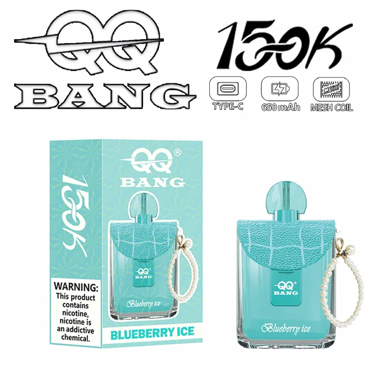 Suvaper Qq Bang 150k Rechargeable Vape Blueberry Ice Puff Disposable Device
