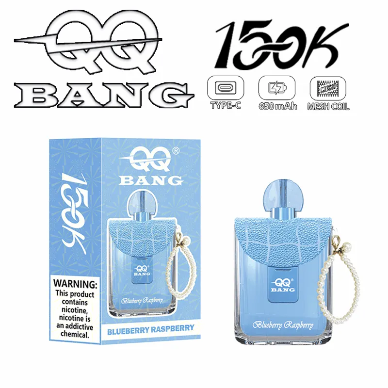 Suvaper Qq Bang 150k Rechargeable Vape Blueberry Raspberry Puff Disposable Device