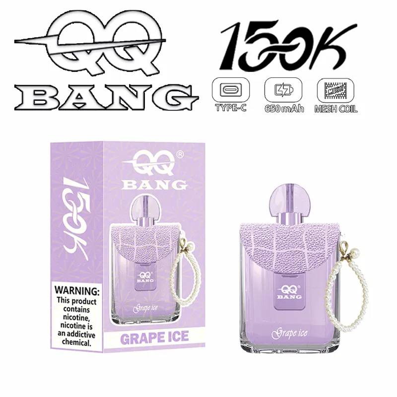 Suvaper Qq Bang 150k Rechargeable Vape Grape Ice Puff Disposable Device