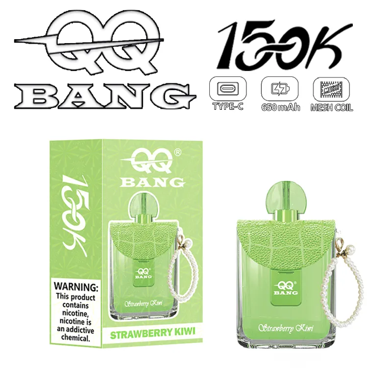 Suvaper Qq Bang 150k Rechargeable Vape Strawberry Kiwi Puff Disposable Device