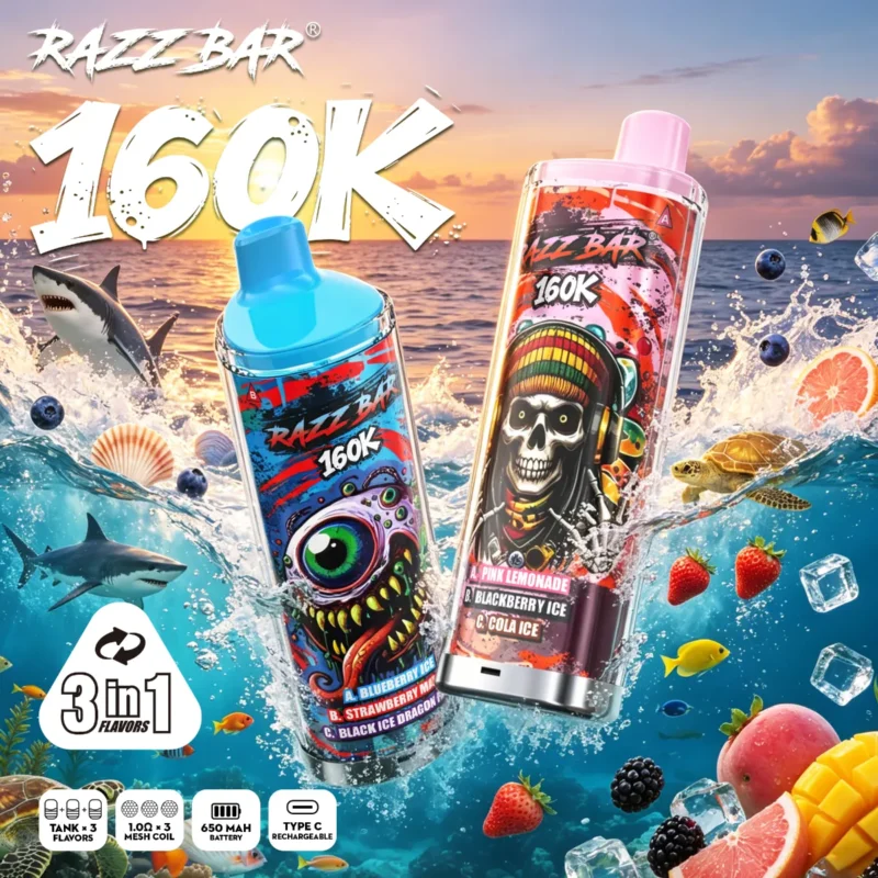 Suvaper Razz Bar 160k Puff Disposable Vape05 Vape Device