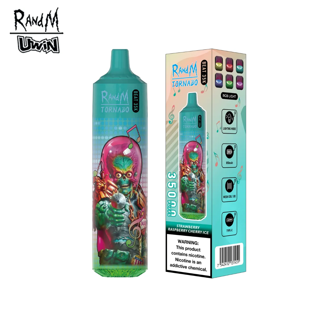 Suvaper Uwin Randm Tornado Beat 35k 01 Disposable Vape Device