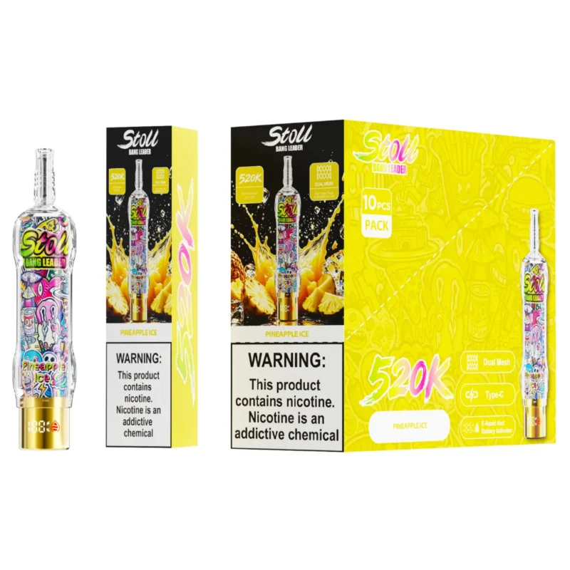 Suvaper Bang Leader 520k Puff Disposable Shisha Hookah Pineapple Ice Vape Device