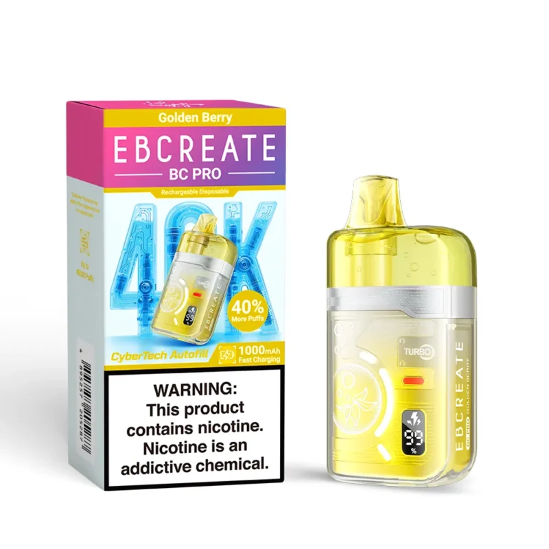 Suvaper Ebcreate Bc Pro 40k Puffs Golden Berry Vape 40000 Disposable Device