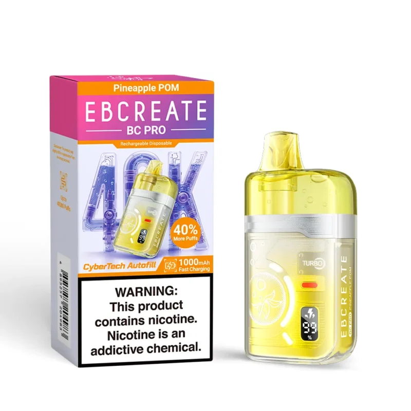 Suvaper Ebcreate Bc Pro 40k Puffs Pineapple Pom Vape 40000 Disposable Device