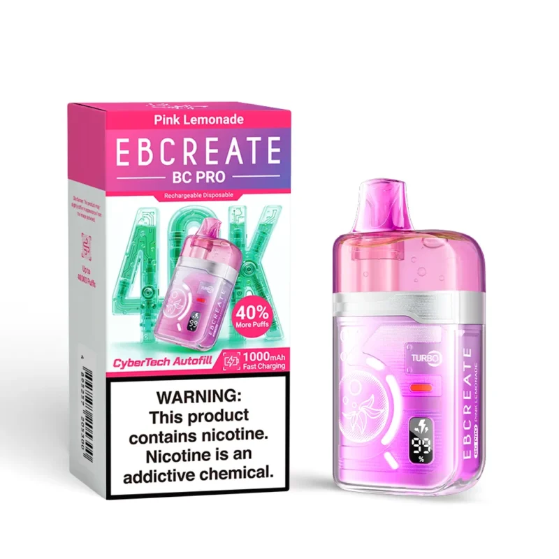 Suvaper Ebcreate Bc Pro 40k Puffs Pink Lemonade Vape 40000 Disposable Device