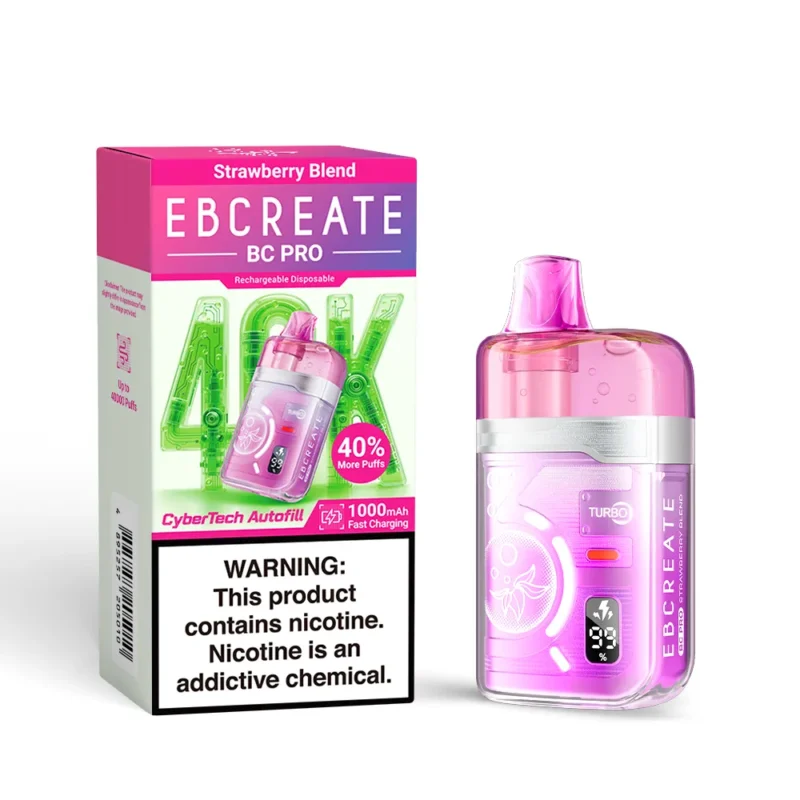 Suvaper Ebcreate Bc Pro 40k Puffs Strawberry Blend Vape 40000 Disposable Device
