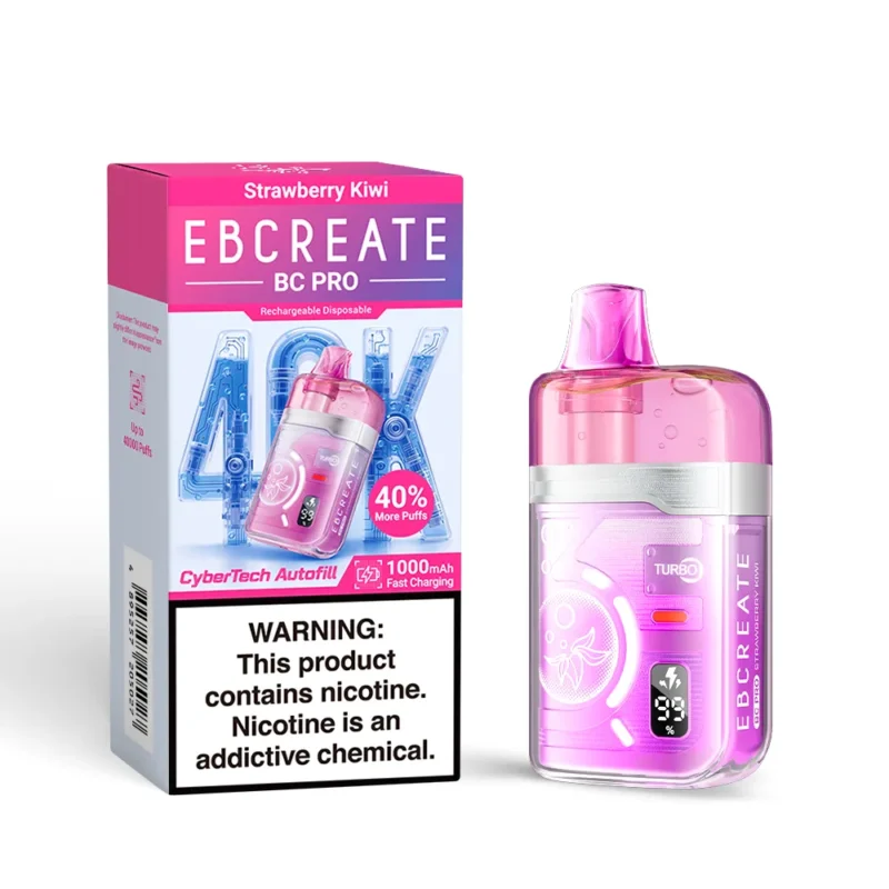 Suvaper Ebcreate Bc Pro 40k Puffs Strawberry Kiwi Vape 40000 Disposable Device
