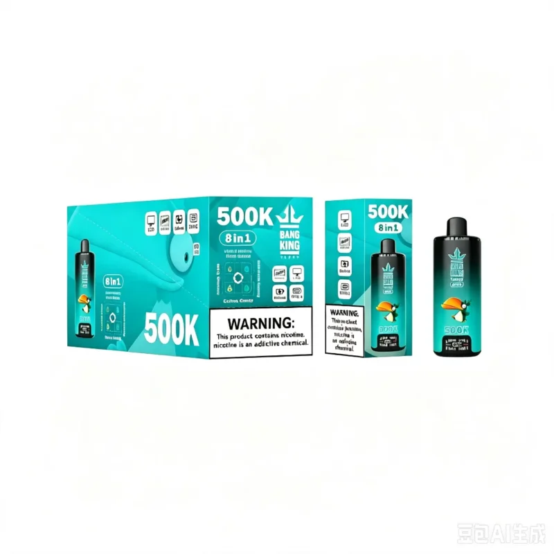 Suvaper Bang King 500k Puff 500000 Disposable Rechargeable 8 In 1 Flavors Kiwi Passion Fruit Guava Gummy Bear Rainbow Ca
