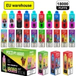 Suvaper Poco Pt 18000 Puffs 18k Disposable Vape Blueberry Raspberry Cherry Device