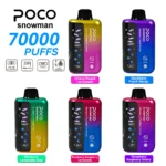 Suvaper Poco Snowman 70000 Puffs 70k Disposable Vape Sour Apple Device