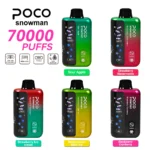 Suvaper Poco Snowman 70000 Puffs 70k Disposable Vape Strawberryraspberry Cherry Device