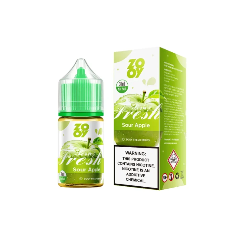 Suvaper Zooy Fresh Series E Liquid 30ml Sour Apple Disposable Vape Device