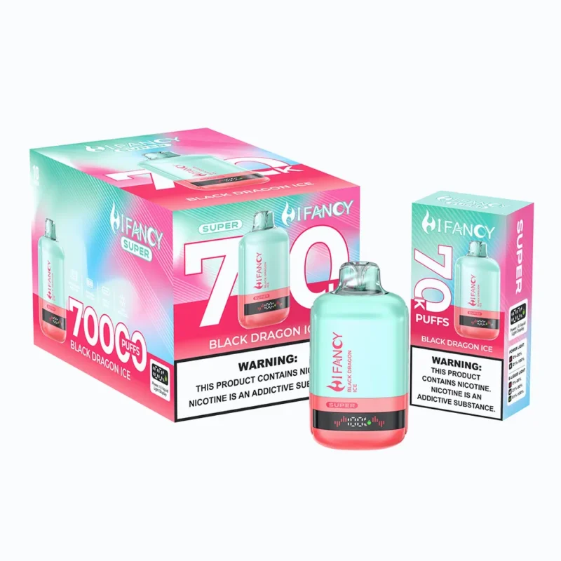 Suvaper Hifancy Super 70000 Puffs Black Dragon Ice Flavor 02 Eu Warehouse Disposable Vape Device