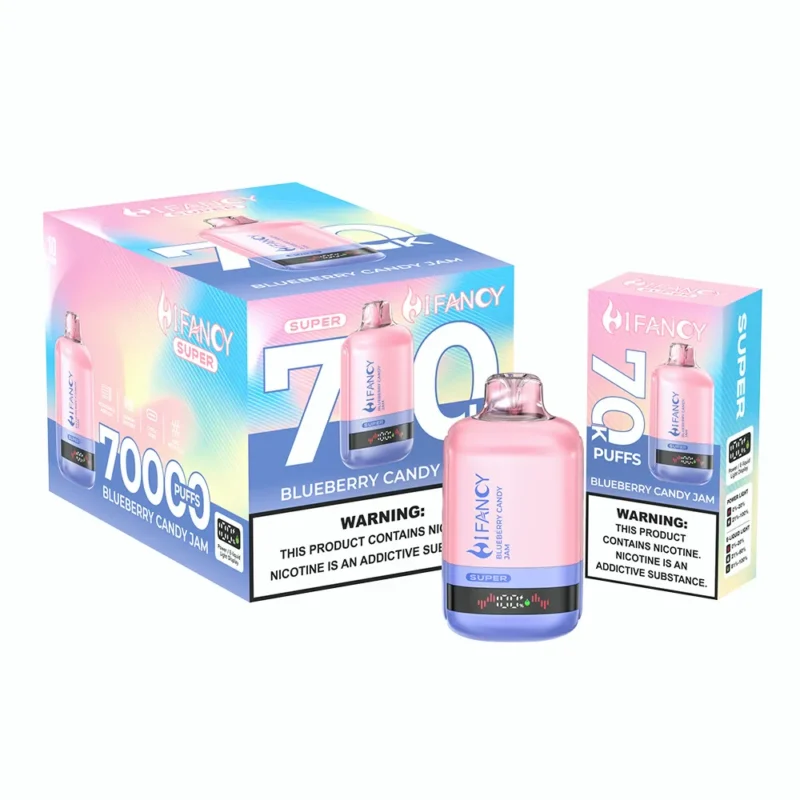 Suvaper Hifancy Super 70000 Puffs Blueberry Candy Jam Flavor 06 Eu Warehouse Disposable Vape Device