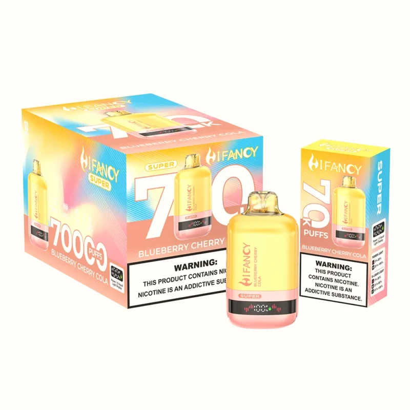 Suvaper Hifancy Super 70000 Puffs Blueberry Cherry Cola Flavor 07 Eu Warehouse Disposable Vape Device