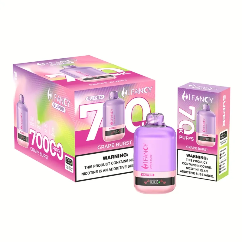 Suvaper Hifancy Super 70000 Puffs Grape Burst Flavor 09 Eu Warehouse Disposable Vape Device