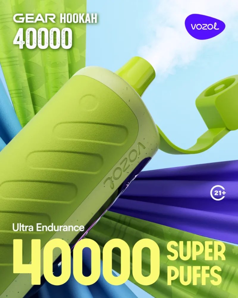 Suvaper Vozol Gear フッカー 40,000パフ バッテリー寿命延長 EU倉庫 使い捨てVAPEデバイス