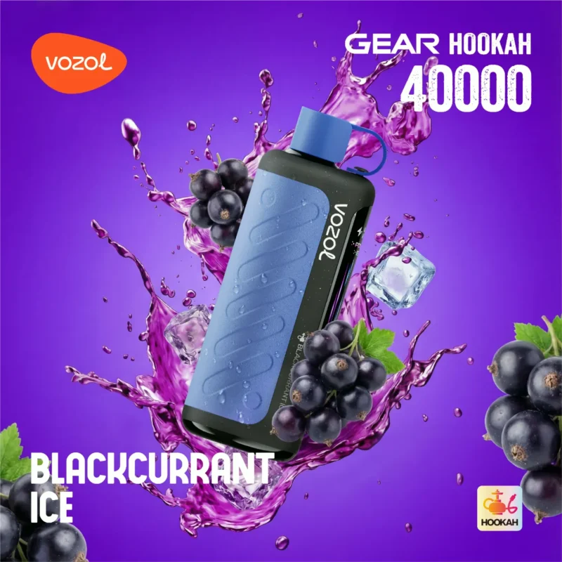 Suvaper Vozol Gear フカ 40,000パフ ベイプ ブラックカラント・アイス EU倉庫 使い捨てデバイス