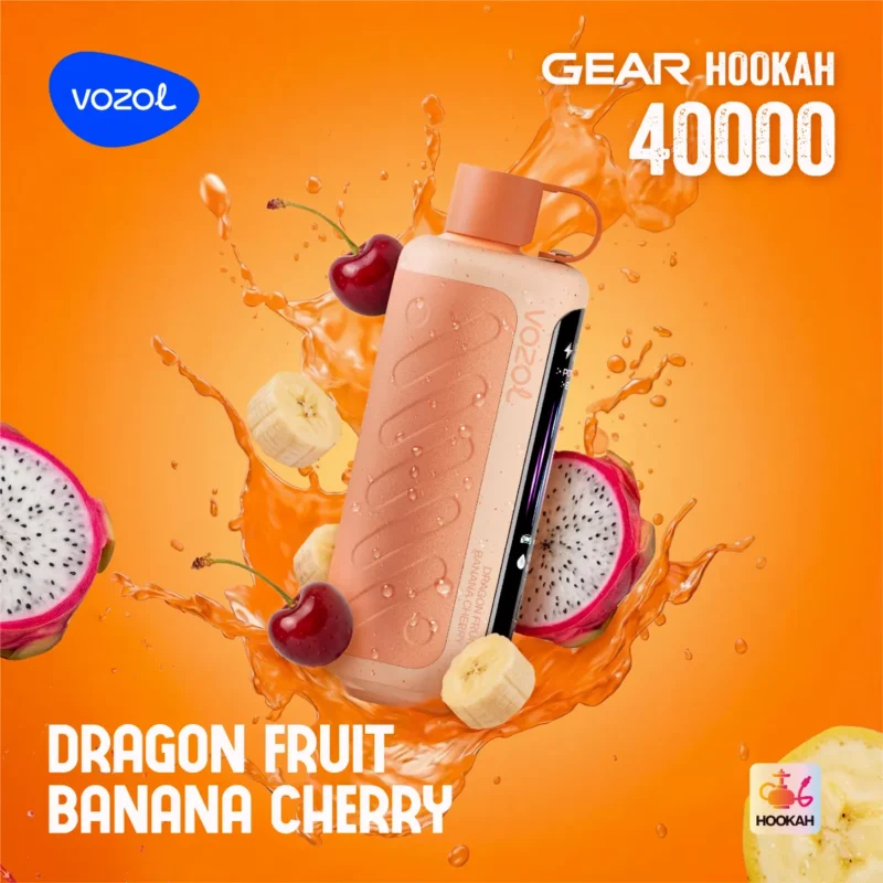 Suvaper Vozol Gear フカ 40,000パフ ベイプ ドラゴンフルーツ・バナナ・チェリー EU倉庫 使い捨てデバイス