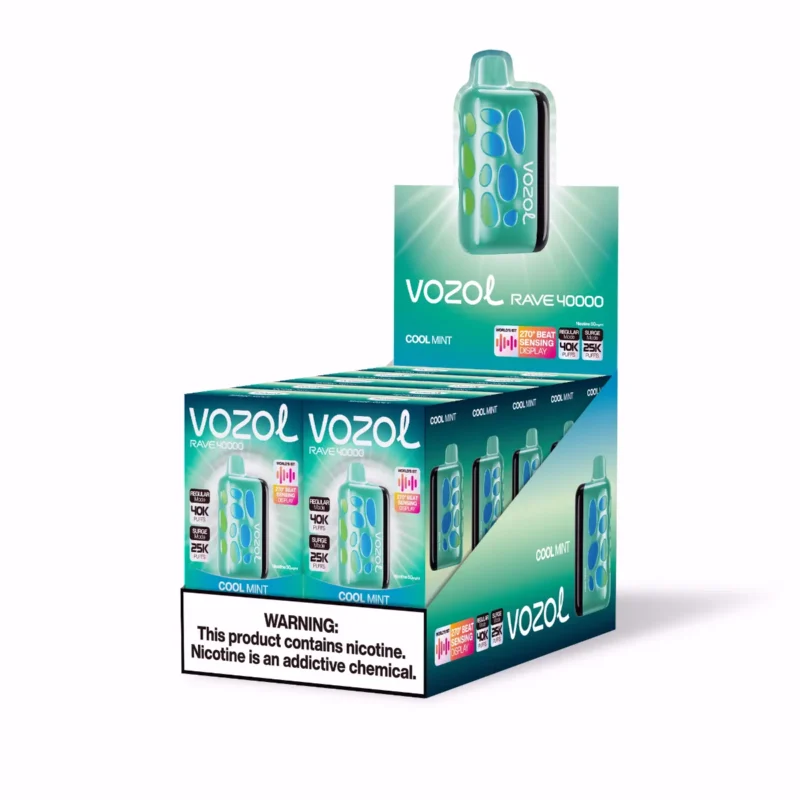 Suvaper Vozol Rave 40.000 Züge Cool Mint Produktbild 012 Einweg-E-Zigarette aus dem EU-Lager