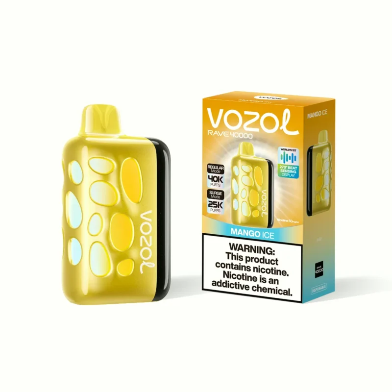 Suvaper Vozol Rave 40.000 Züge Mango Ice – Produkt in kleiner Verpackung, 106 EU-Lagerbestand, Einweg-E-Zigarettengerät