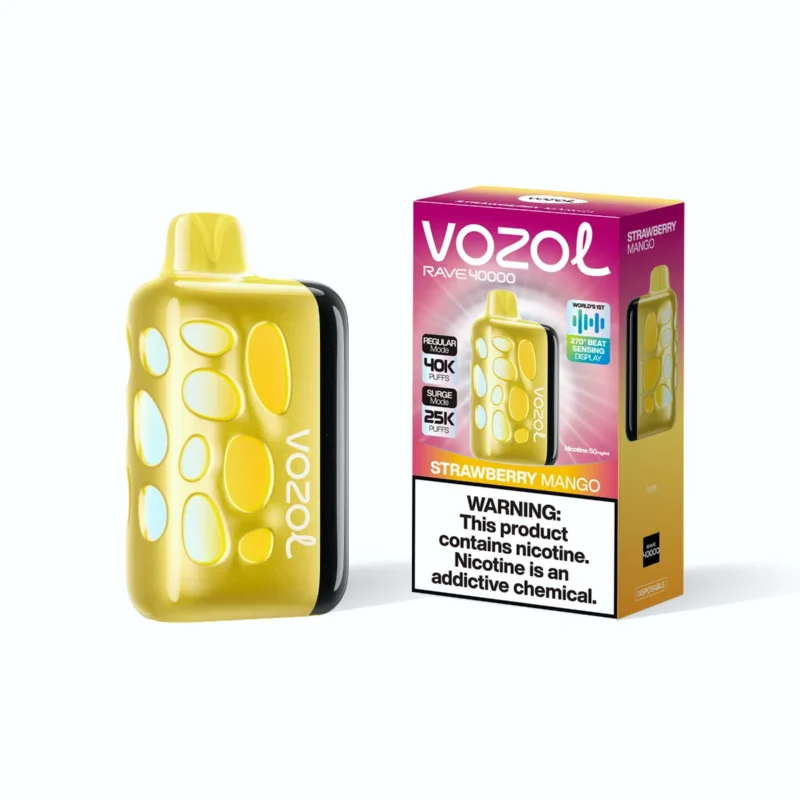 Suvaper Vozol Rave 40.000 Züge Erdbeer-Mango-Produkt in kleiner Verpackung, 112 EU-Lagerbestand, Einweg-E-Zigaretten-Gerät