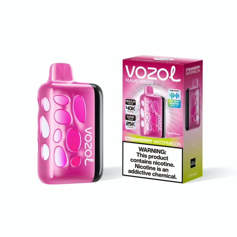 Suvaper Vozol Rave 40.000 Züge Erdbeer-Wassermelone – Produkt in kleiner Verpackung, 113 EU-Lagerbestand, Einweg-E-Zigarette