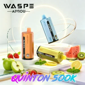 Suvaper Waspe Quinton 500k, 500 000 bloss, 10-i-1-vape, färgglad enhet, livsstilsdisplay, EU-lager