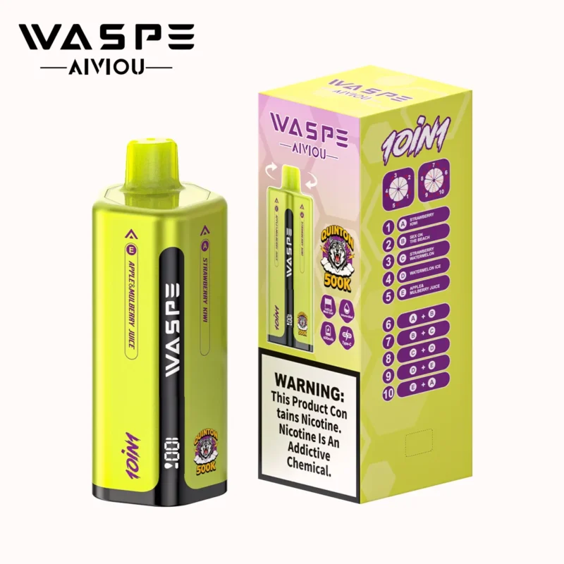 Suvaper Waspe Quinton 500k 500000 Puffs 10 In 1 Vape Flavor Group 5 Strawberry Kiwi Watermelon Product View Eu Warehouse