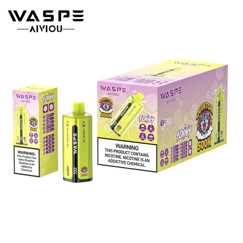 Suvaper Waspe Quinton 500k 500000 Puffs 10 In 1 Vape Flavor Group 5 Strawberry Kiwi Watermelon Product View 3 Eu Warehou