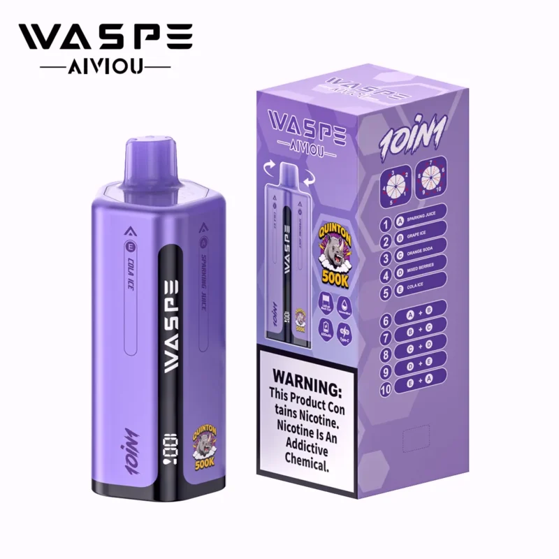 Suvaper Waspe Quinton 500k 500000 Puffs 10 In 1 Vape Flavor Group 6 Sparkling Juice Grape Orange Product View Eu Warehou