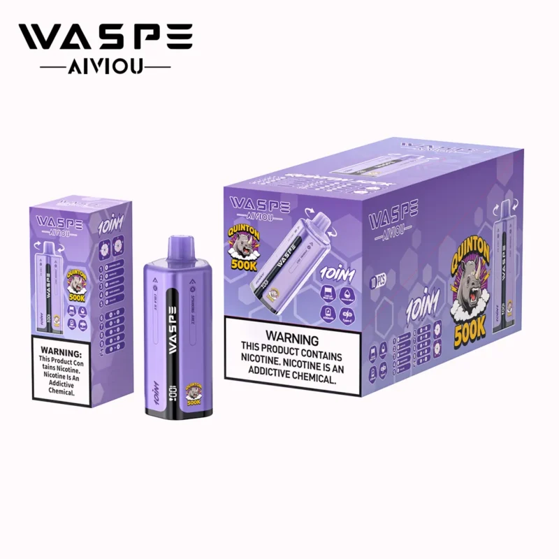 Suvaper Waspe Quinton 500k 500000 Puffs 10 In 1 Vape Flavor Group 6 Sparkling Juice Grape Orange Product View 2 Eu Wareh
