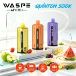 Suvaper Waspe Quinton 500k 500000 Puffs 10 In 1 Vape Three Device Feature Display Eu Warehouse
