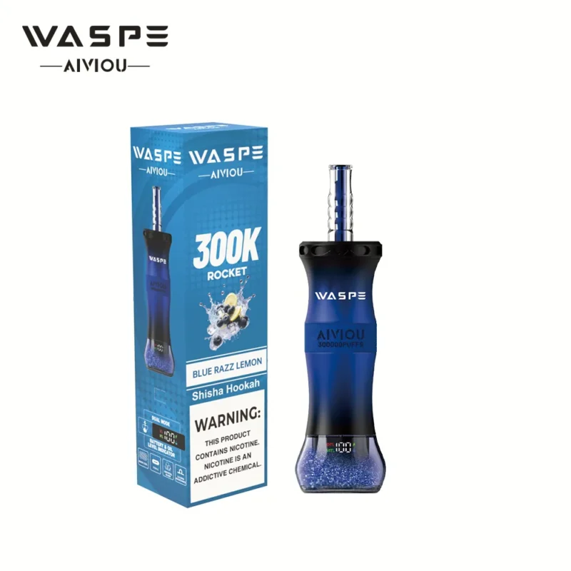 Suvaper Waspe シーシャ・フッカー 300k 300,000パフ ブルー・ラズ・レモン 商品詳細 2 EU倉庫 使い捨てベイプデバイス