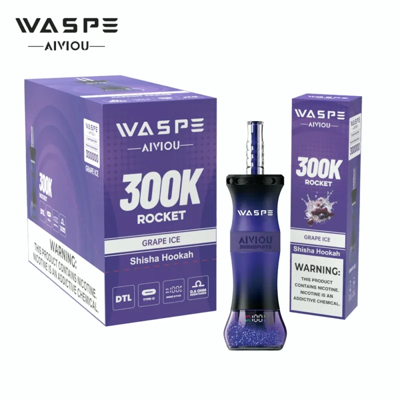 Suvaper Waspe シーシャ・フッカ 300k 300,000パフ グレープアイス 商品詳細 2 EU倉庫 使い捨てベイプデバイス