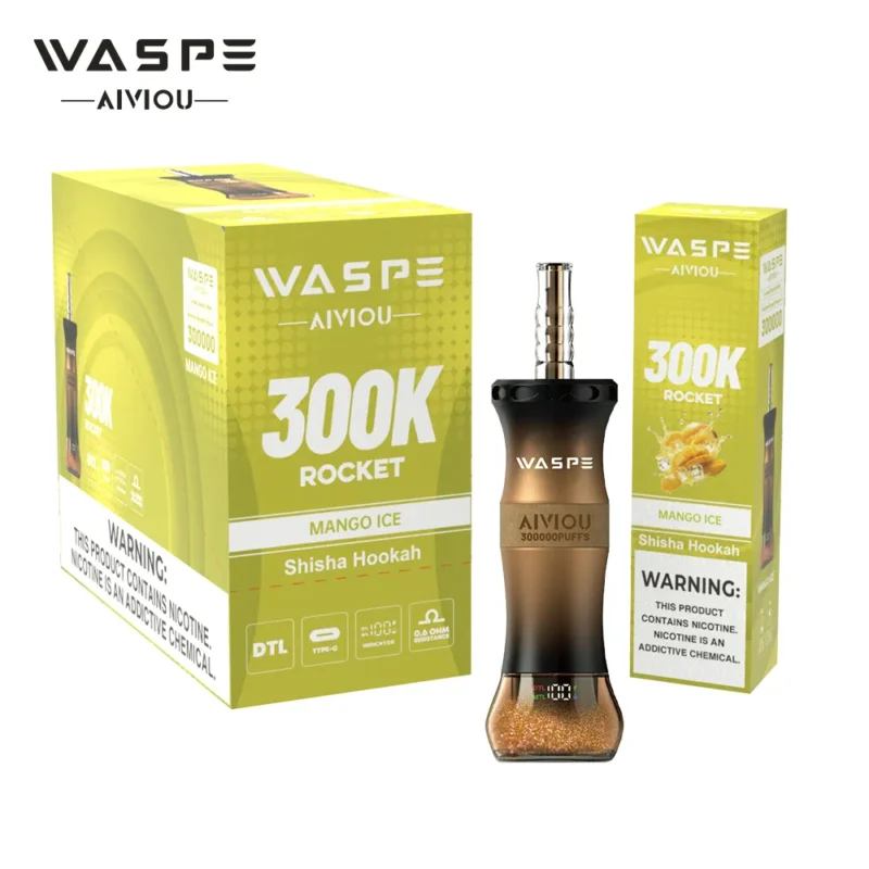 Suvaper Waspe シーシャ・フッカー 300k 300000パフ マンゴーアイス 商品詳細 3 EU倉庫 使い捨てベイプデバイス
