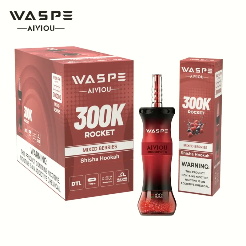 Suvaper Waspe シーシャ・フッカー 300k 300,000パフ ミックスベリー 製品詳細 3 EU倉庫 使い捨てVapeデバイス